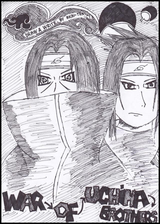 Úvodní strana mé mangy xD <War of Uchiha brothers>